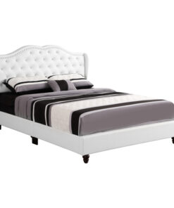 Alternative view of Glory Furniture Joy G1926-KB-UP King Upholstered Bed , WHITE