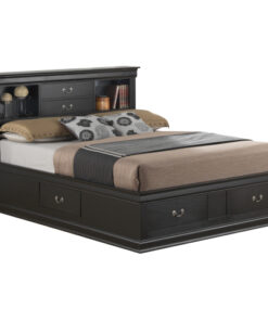 Alternative view of Glory Furniture Louis Phillipe G3150B-KSB King Storage Bed , Black