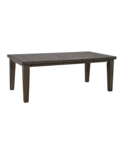 1pc Contemporary Style Dining Rectangular Table with18" Leaf Tapered Block Feet Gray Finish Dining Room Solid Wood Wooden Furniture