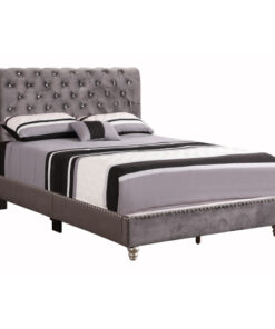 Alternative view of Glory Furniture Maxx G1940-QB-UP Tufted Upholstered Bed , GRAY