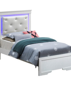 Alternative view of Glory Furniture Lorana G6590C-TB3 Twin Bed , Silver Champagne