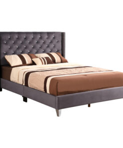 Glory Furniture Julie G1920-KB-UP King Upholstered Bed , GRAY