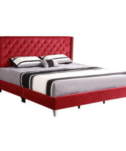 Glory Furniture Julie G1922-KB-UP King Upholstered Bed , CHERRY