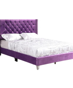 Glory Furniture Julie G1921-QB-UP Queen Upholstered Bed , PURPLE