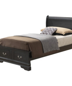 Alternative view of Glory Furniture Louis Phillipe G3150D-TSB2 Twin Storage Bed , Black