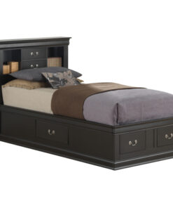 Glory Furniture Louis Phillipe G3150B-TSB Twin Storage Bed , Black