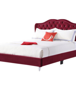 Alternative view of Glory Furniture Joy G1933-KB-UP King Upholstered Bed , CHERRY