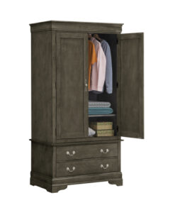 Alternative view of Glory Furniture Louis Phillipe G3105-A Armoire , Gray