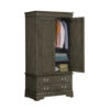 Glory Furniture Louis Phillipe G3105-A Armoire , Gray