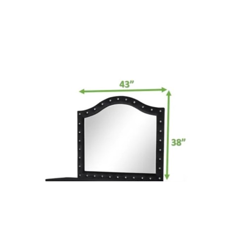 Maya Modern Style Crystal Tufted King 5PC Bed room set Made with wood in Black - Image 29