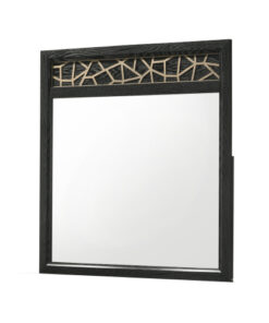 Alternative view of Selena Modern & Contemporary Mirror Made with Wood in Black and Natural