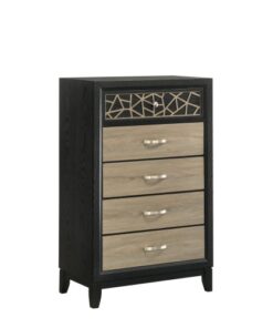 Alternative view of Selena Modern & Contemporary Chest Made with Wood in Black and Natural