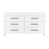 6 Drawer Double Dresser Wezz, Bedroom, White