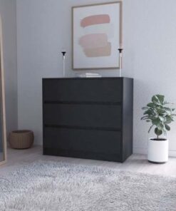 Avra 3 Drawer Dresser, Manufactured Wood Top and Front Chest of Drawers