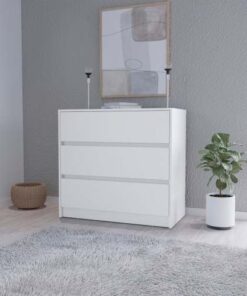 Avra 3 Drawer Dresser, Manufactured Wood Top and Front Chest of Drawers