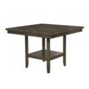 1pc Contemporary Transitional Counter Height Dining Table with 20-Inch Lazy Susan Gray Finish Wooden Wood Veneers Solid Wood Dining Room Furniture