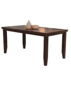 1pc Contemporary Style Dining Rectangular Table with18" Leaf Tapered Block Feet Brown Espresso Finish Dining Room Solid Wood Wooden Furniture