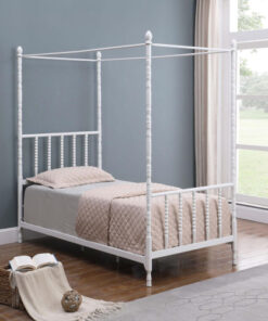 Betony White Twin Canopy Bed