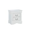 1pc Nightstand White Louis Philippe Solid wood English Dovetail Construction Antique Nickle Hanging Pulls