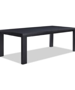 1pc Contemporary Transitional Style Dining Rectangular 18" Extendable Leaf Table Black Finish Dining Room Solid Wood Wooden Furniture Standard Height