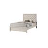 1pc Twin Size Youth Bed Rustic Beige Gray Finish Wooden Bedroom Furniture Geometric Design Chevron Pattern
