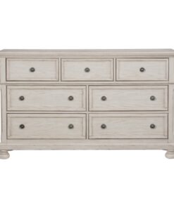 Antique White Finish1pc Dresser of 7 Drawers Traditional Design Hidden Drawer Classic Bedroom Furniture