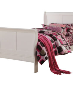 White Twin Sleigh Bed
