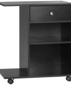 Vinsetto Printer Table Desk, Rolling Cart Stand with Wheels and Adjustable Shelf