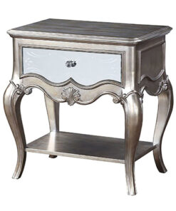 Antique Champagne Nightstand with 1-Drawer