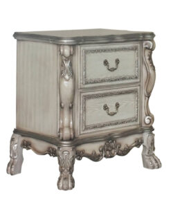 Vintage Bone White 2-Drawer Nightstand
