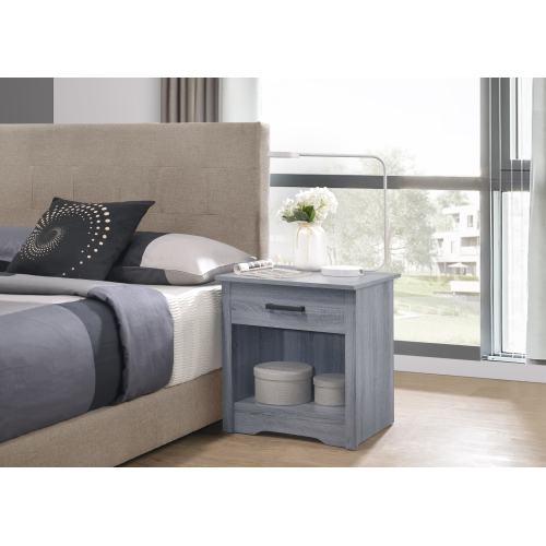 Glory Furniture Hudson-1 G029-N Glory Furniture 1 Drawer RTA Nightstand , Gray - Image 2