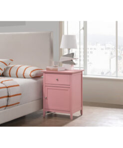 Glory Furniture Izzy G1404-N 1 Drawer /1 Door Nightstand , Pink