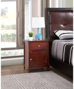 Alternative view of Glory Furniture Izzy G1410-N-00 1 Drawer /1 Door Nightstand , Cherry