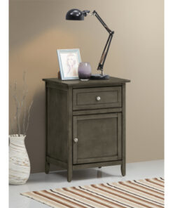 Glory Furniture Izzy G1411-N-05 1 Drawer /1 Door Nightstand , Gray