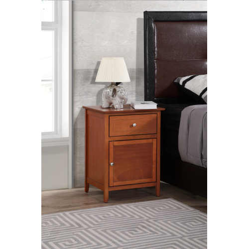 Glory Furniture Izzy G1414-N-60 1 Drawer /1 Door Nightstand , Oak