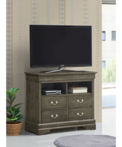 Alternative view of Glory Furniture Louis Phillipe G3105-TV Media Chest , Gray
