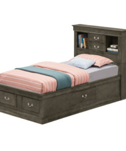 Glory Furniture Louis Phillipe G3105B-TSB Twin Storage Bed , Gray