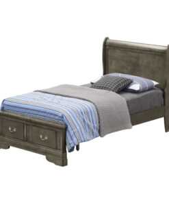 Alternative view of Glory Furniture Louis Phillipe G3105D-TSB2 Twin Storage Bed , Gray