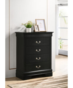 Alternative view of Glory Furniture Louis Phillipe G3150-BC 4 Drawer Chest , Black