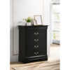 Glory Furniture Louis Phillipe G3150-BC 4 Drawer Chest , Black