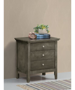 Alternative view of Glory Furniture Hammond G5405-N 3 Drawer Nightstand , Gray