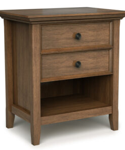 Amherst - Bedside Table - Rustic Natural Aged Brown