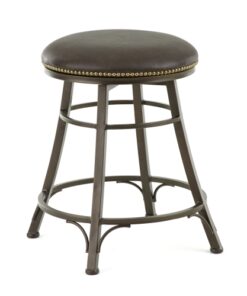 Bali - Backless Swivel Counter Stool - Dark Brown